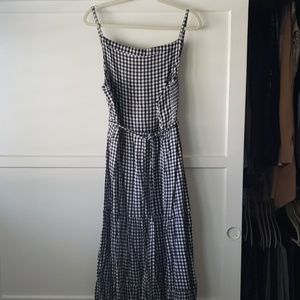 Black and white check dress